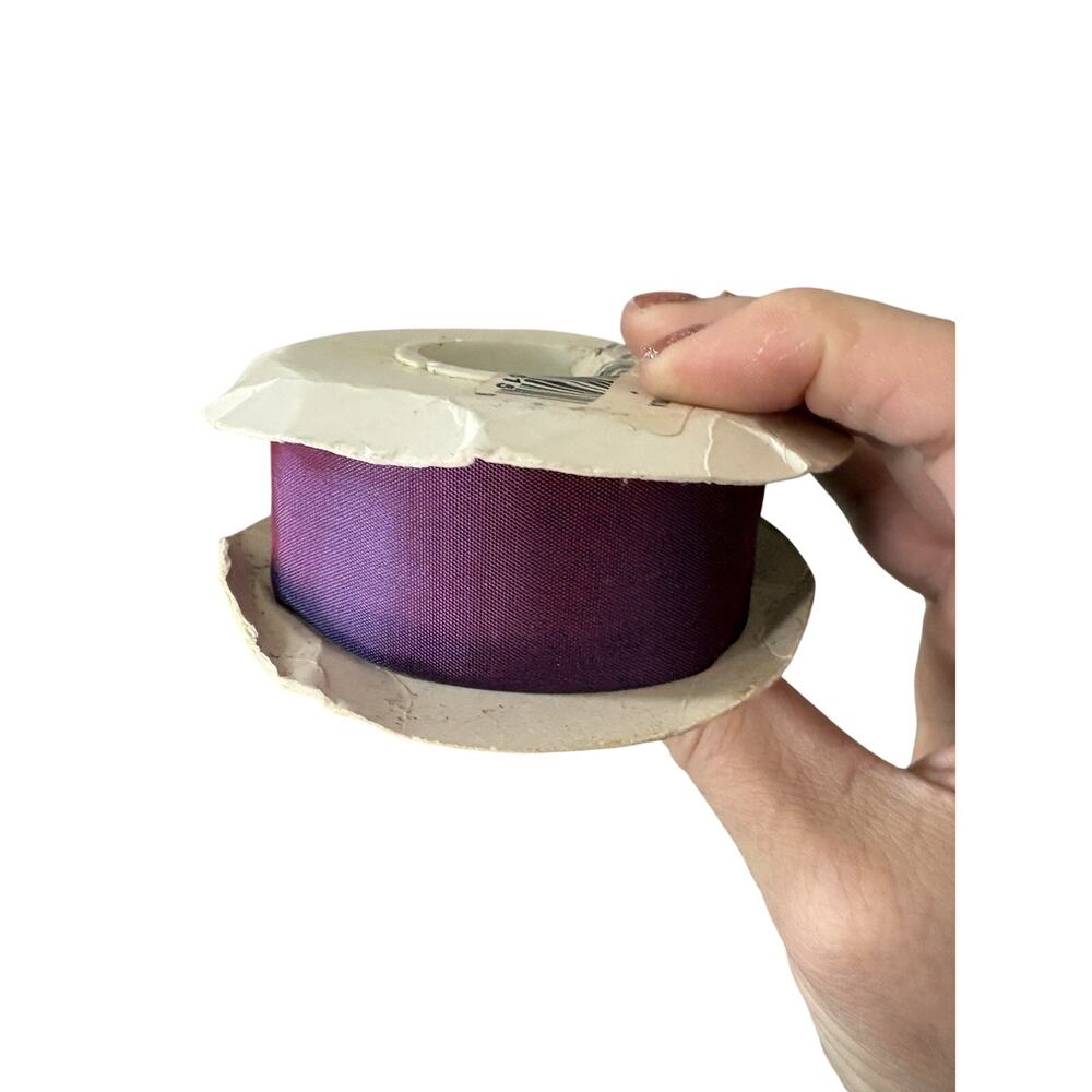 Vintage Iridescent Purple Satin Ribbon Roll Lion Ribbon Co Craft Trim